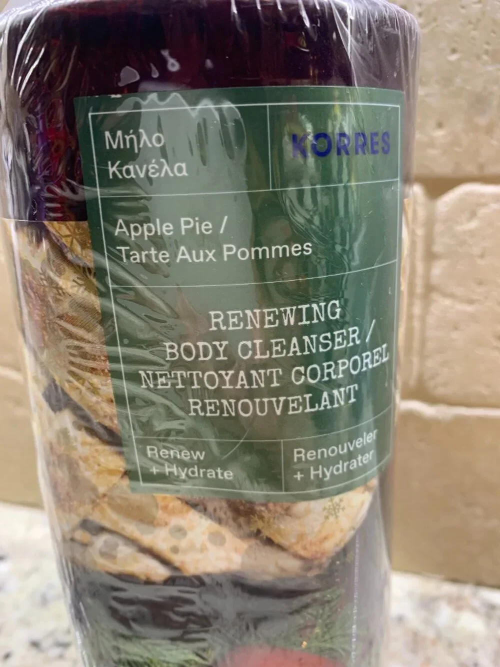 Korres Apple Pie Renewing Body Cleanser 33.8 oz. Super-size